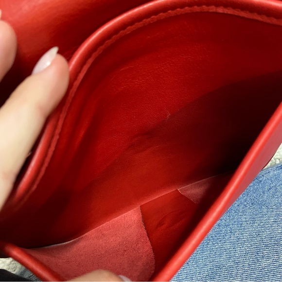 Authentic Vintage Coach Red Lindsay Crossbody